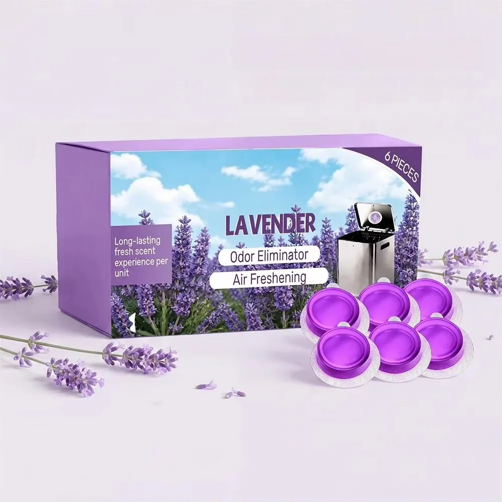 Stick On Trash Can Deodorizer LongLasting Fragrance Powerful Odor Eliminator Osmanthus Lavender Self Adhesive Air Freshener 6PCS