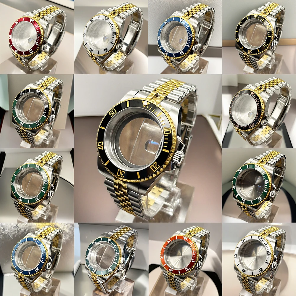 

GMT Sub Box Ceramic Bezel Aluminum Sapphire 40mm Case 28.5mm Dial NH34 NH35 NH36 NH38 NH39 NH70 Silver Old Movement Watch