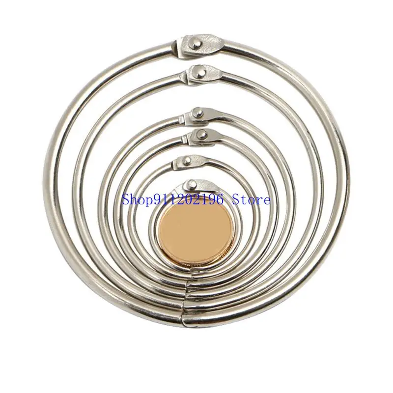 P82A 20 قطعة 25 مللي متر حلقات معدنية للموثق حلقات تجليد الكتب حلقات بطاقة الفهرس للصور #1