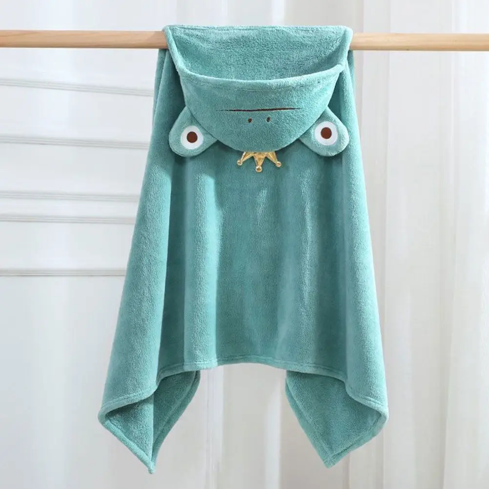 Toddler Bath Towel Extra Soft Absorbent Cotton Bathrobe Warm Cozy Bath Time Essential Cartoon Kids Shower Towel