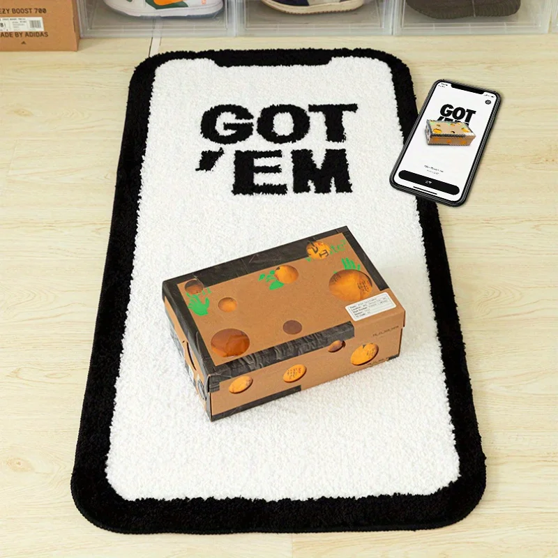 Red Creative Signature Screen GOT ME Carpet Living Room Decoration Plush Carpet Bedroom Bedside Cloakroom Non-slip Mat Washable