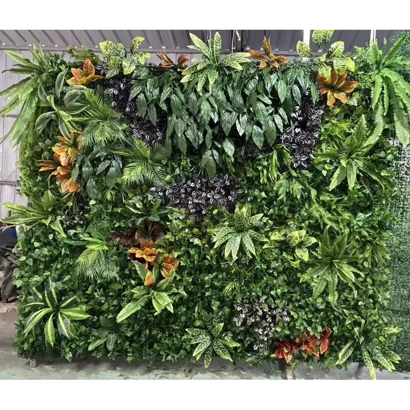 Multi-Size Eco-Friendly 3D UV Resistant Artificial Plant Wall Art Set with Tropical Greenery for Home Garden & Office