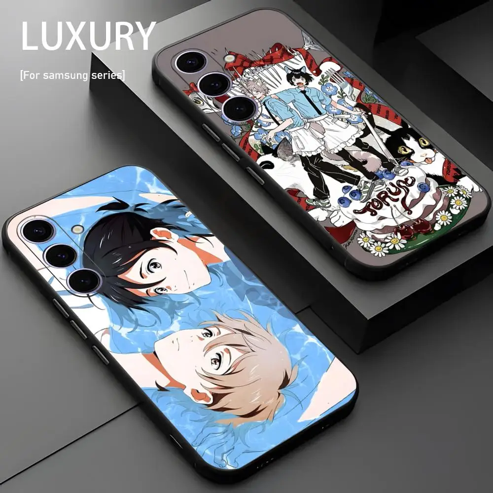 حافظة هاتف Cool Stranger by the Shore لهاتف سامسونج جالاكسي S25 S24 S23 S22 S21 S20 Plus Ultra Note20 Soft Black