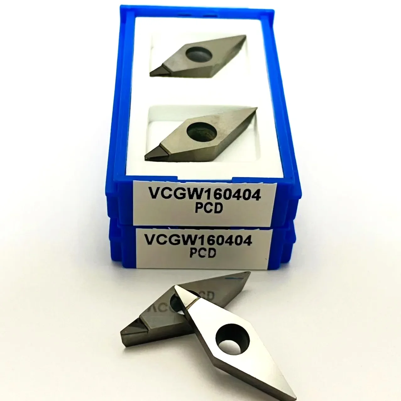 Imagem -02 - Ferramenta de Torneamento Cilíndrico Cnc Inserção de Diamante Pcd Vcgw160402 Vcgw160404 Vcgw160402 Vcgw160404 Vcgw160408 Torno Cnc Cobre Alumínio