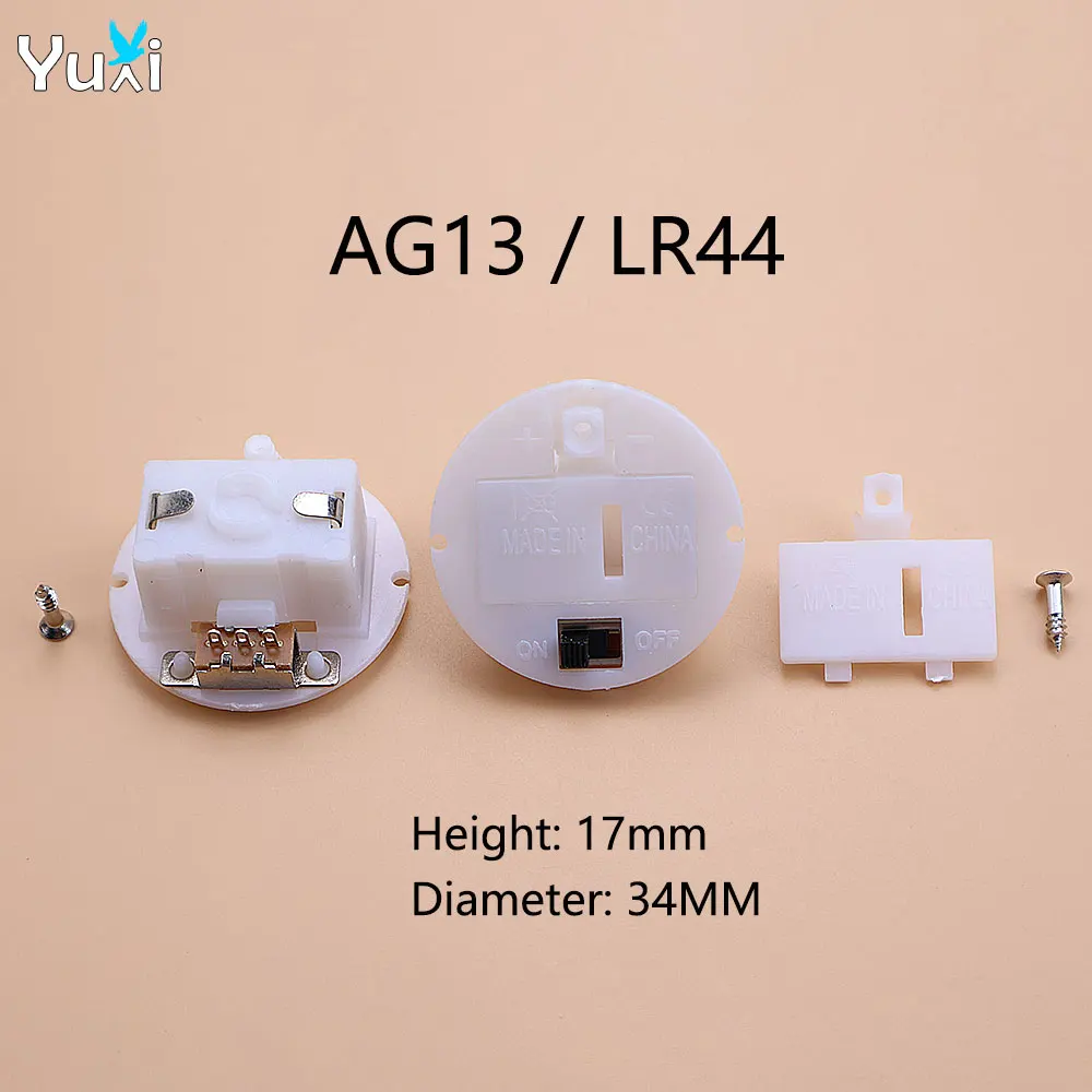 Yuxi 5 set AG13/LR44 Circular base with switch, battery box, button compartment, process base, battery storage box, battery