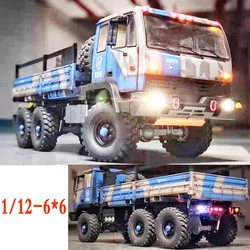 1/12 samochód wspinaczkowy RC ciężarówka wojskowa transportu wojskowy Off-road 6x6 Rc Model elektryczny samochód zabawka prezent Model CROSSRC FC6