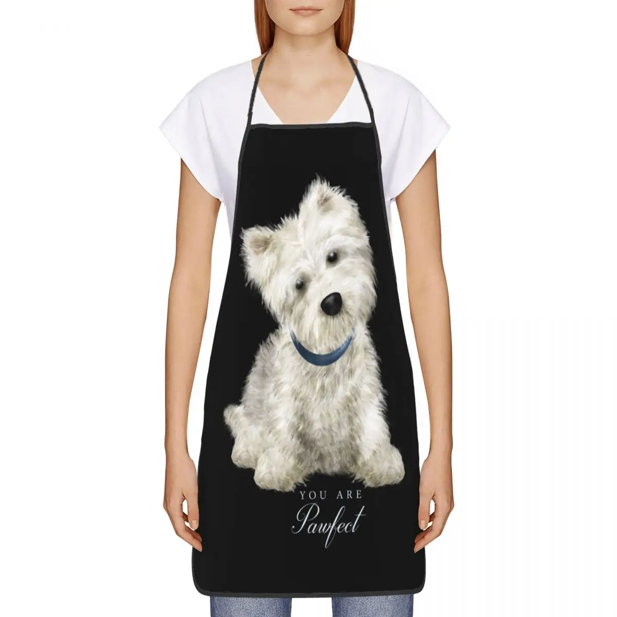 Custom Sweet West Highland White Terrier grembiule per cani per donna uomo bavaglino Unisex Westie Puppy Cooking Tablier Cuisine Chef giardinaggio