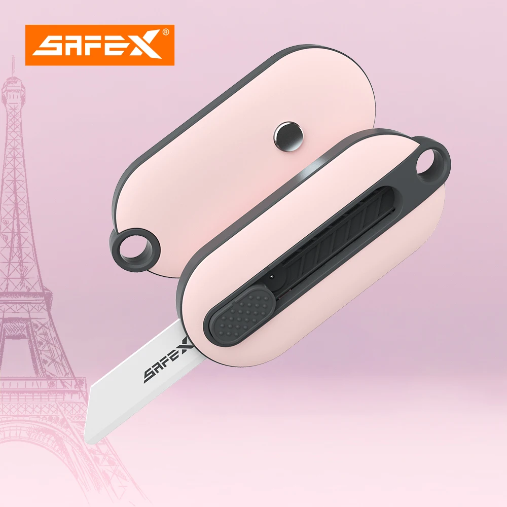 SAFEX Cute Mini Utility Knives Box Cutter Retractable Letter Opener Portable Carton Opener