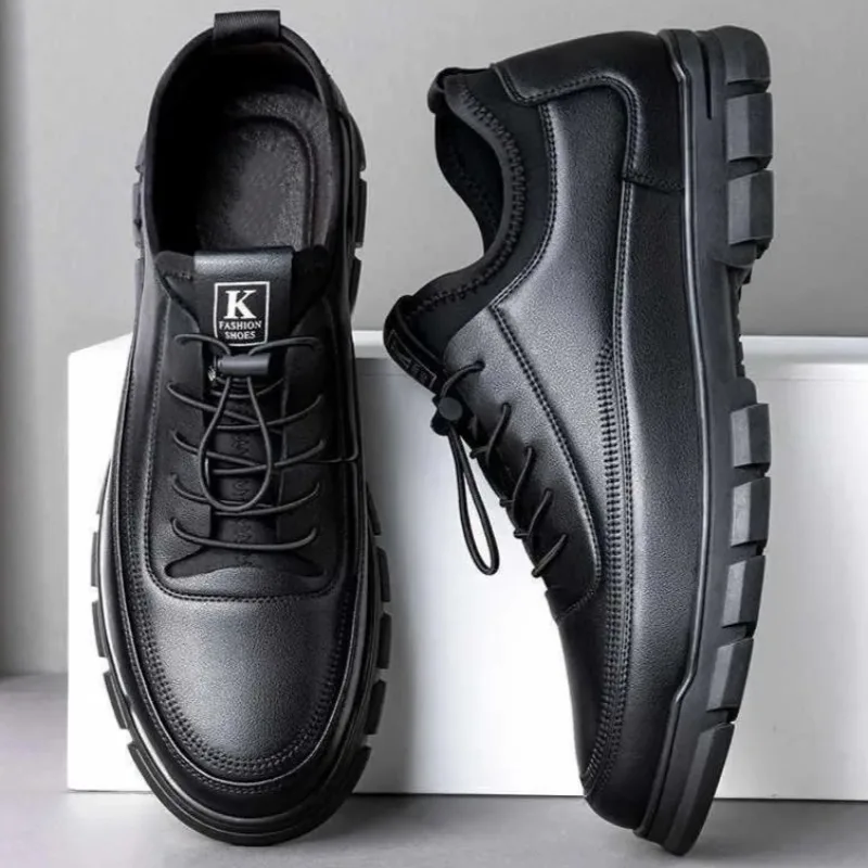 

Men Shoes Classic Black Casual Leather Shoes Soft Soled Comfortable Driving Shoes Men Business Formal Leather Footwear Moccasins