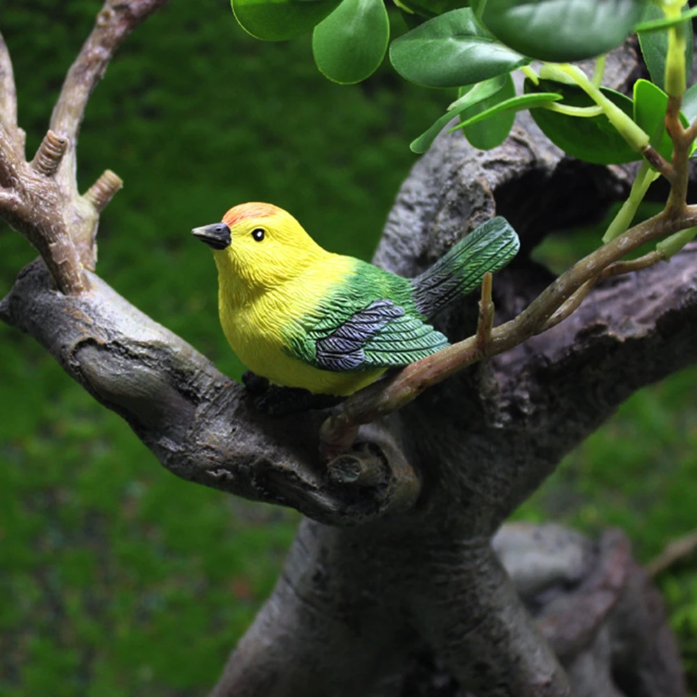 Crafts Succulent Plant Little Birds Animal Model Dollhouse Micro Landscape Fairy Garden Decor Miniature Figurines Home Decor