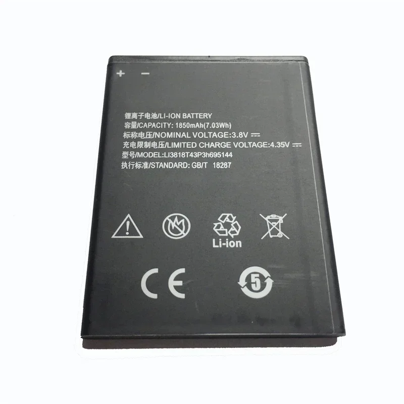 Vervangende Mobiele Telefoon Batterij, Li3818t43p3h695144, 1850Mah, Voor Zte V 830W Kis 3 Max, Blade G, Lux