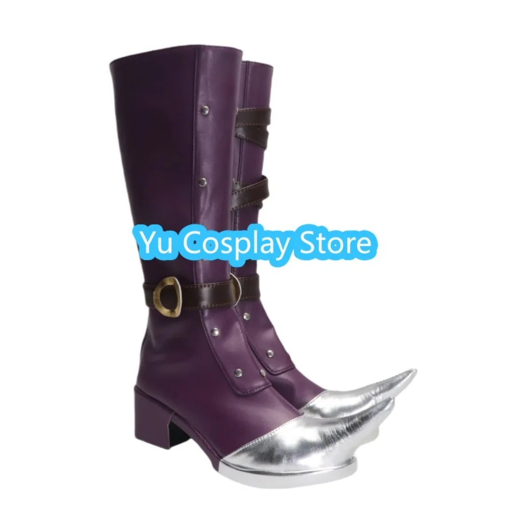 ร้านยูคอสเพลย์ รองเท้าคอสเพลย์จากเกม League of Legends ตัวละคร Arcane Caitlyn รองเท้าคอสเพลย์อนิเมะ รองเท้าบูท ชุดคอสเพลย์ฮาโลวีน อุปกรณ์ประกอบฉาก