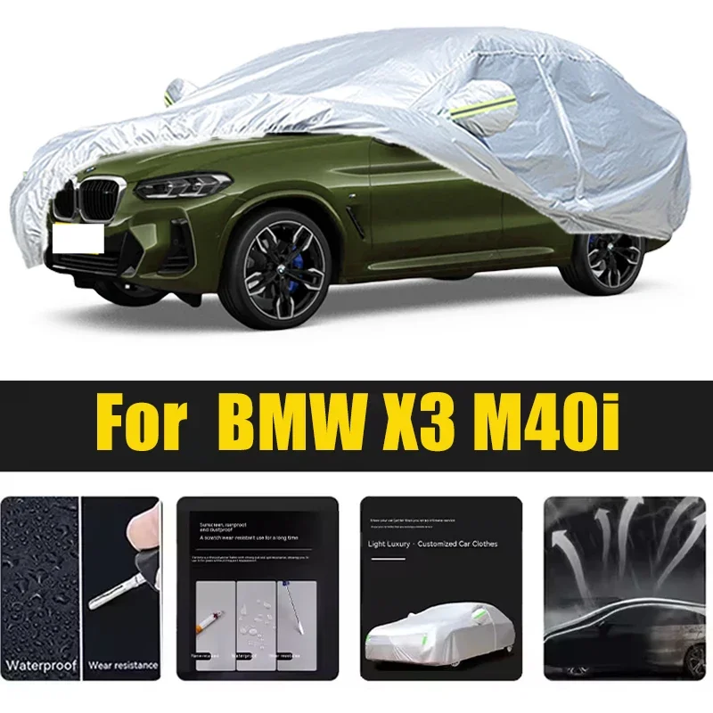 Voor BMW X3 M40i Autohoes Outdoor Bescherming Covers Sneeuw Zonnescherm Waterdicht Stofdicht Exterieur UV Auto Accessoires Auto