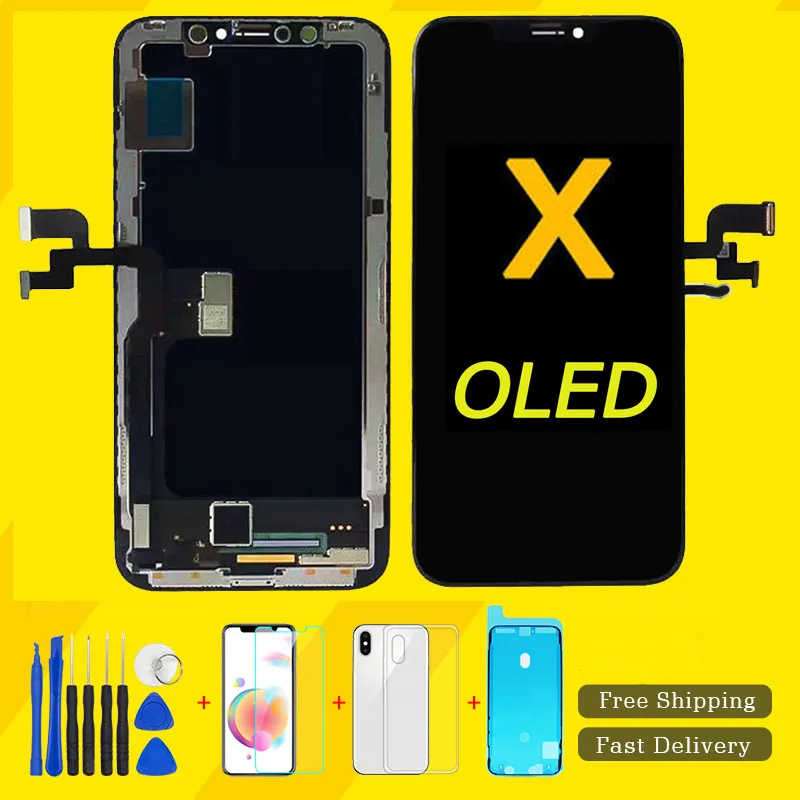 AAA+100% TESTED OLED For iPhone X XR 11 LCD Display For iPhone XS XS Max LCD Screen Digitizer Assembly Replacement