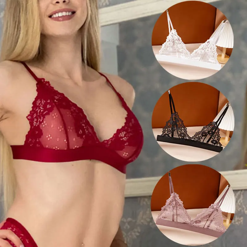 Sexy Bra For Woman Lace Thin Underwear Female Unlined Transparent Bras For Women Lace Sexy Lingerie Bralette