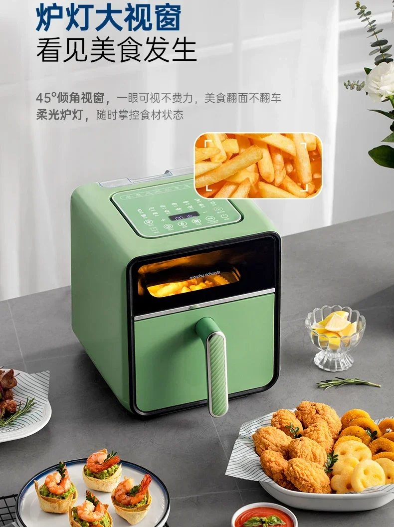 220V Hot Air Fryer with Visual Cooking Window and Steam Function - Large Capacity Air Fryers