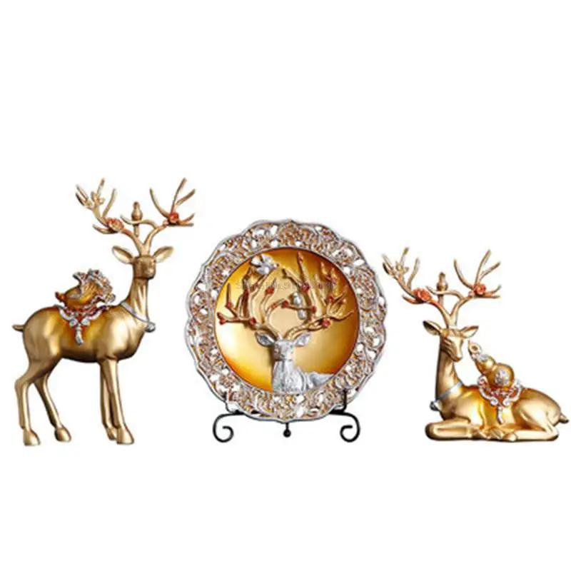 

Home Living Room Elk Decoration Decoration Creative TV Cabinet Wine Cabinet Small Decorations Housewarming