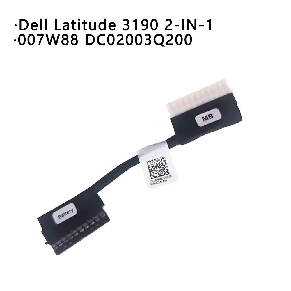 Cabo flexível de bateria para dell latitude 3180 3189 e3180 e3190 3190 2-em-1 linha de conector de cabo de bateria de laptop substituir 0xmxw0 007w88