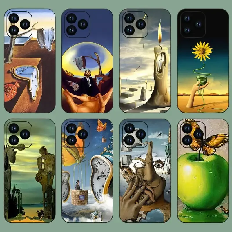 Art Salvador Dali Painting Phone Case For iPhone 11 12 13 14 Mini Pro XS Max X S Plus XR Shell