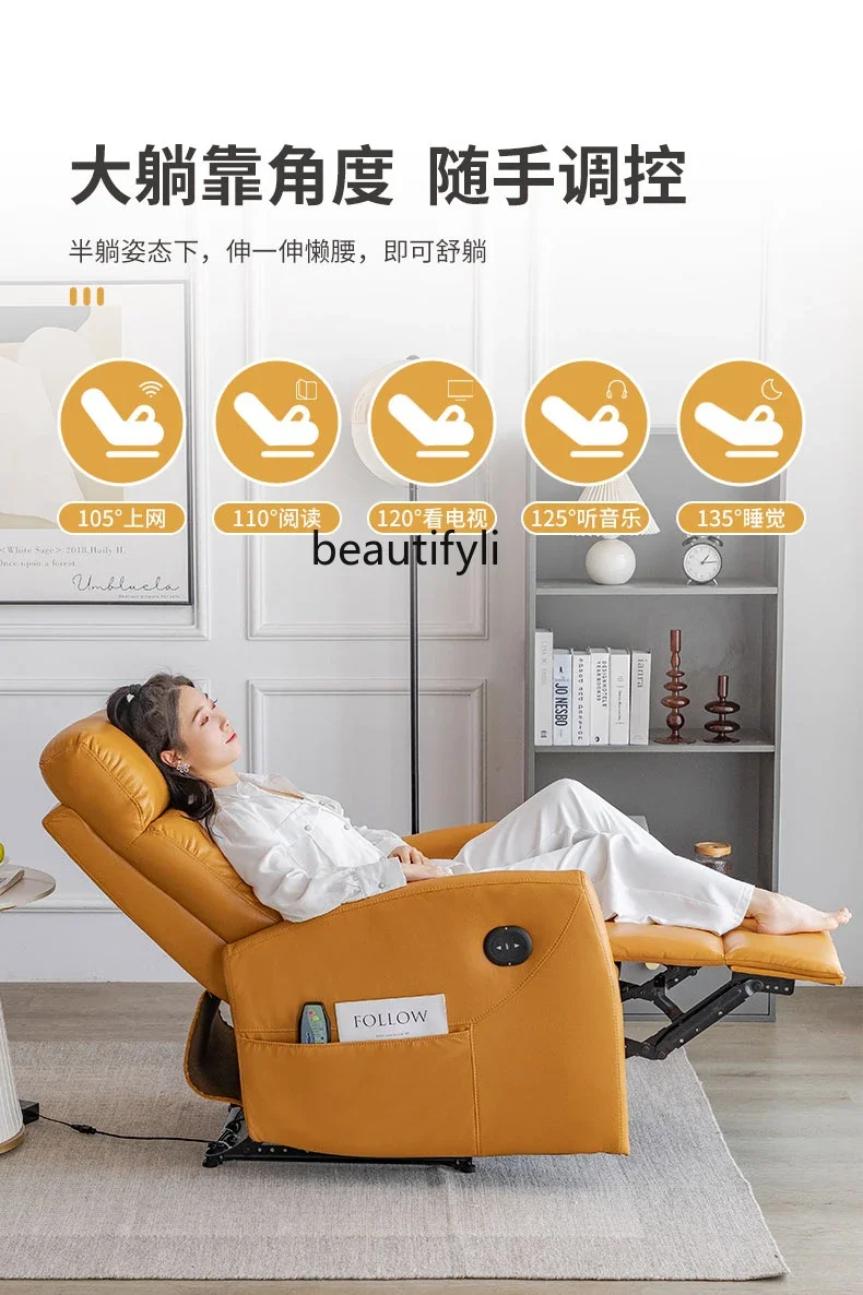 Asmt09 Single Massage Armchair Small Apartment Sleeping Multifunctional Electric Living Room Nail Massage Chair