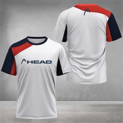 24 Head Sports Men's T-Shirt Men's Fashion Sportswear Short Sleeve Strip 3d Printed T-Shirt Outdoor Tennis Badminton T-Shirt Men