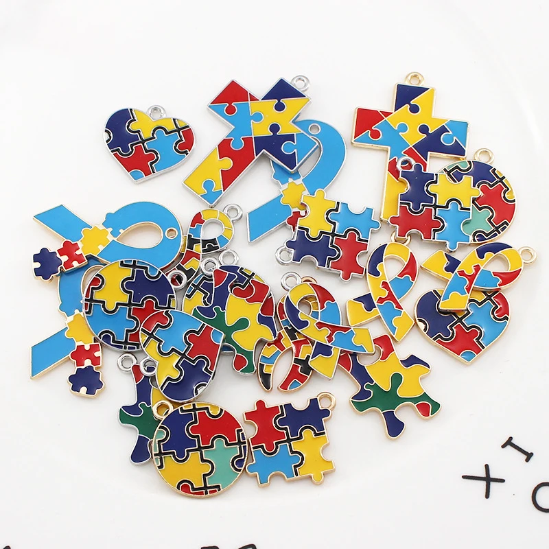 Autism Lapel Pin Badge Pin Autism Brooches Autism Puzzle Pin For Backpack Accessory Inclusive Gift Clothing Decoration