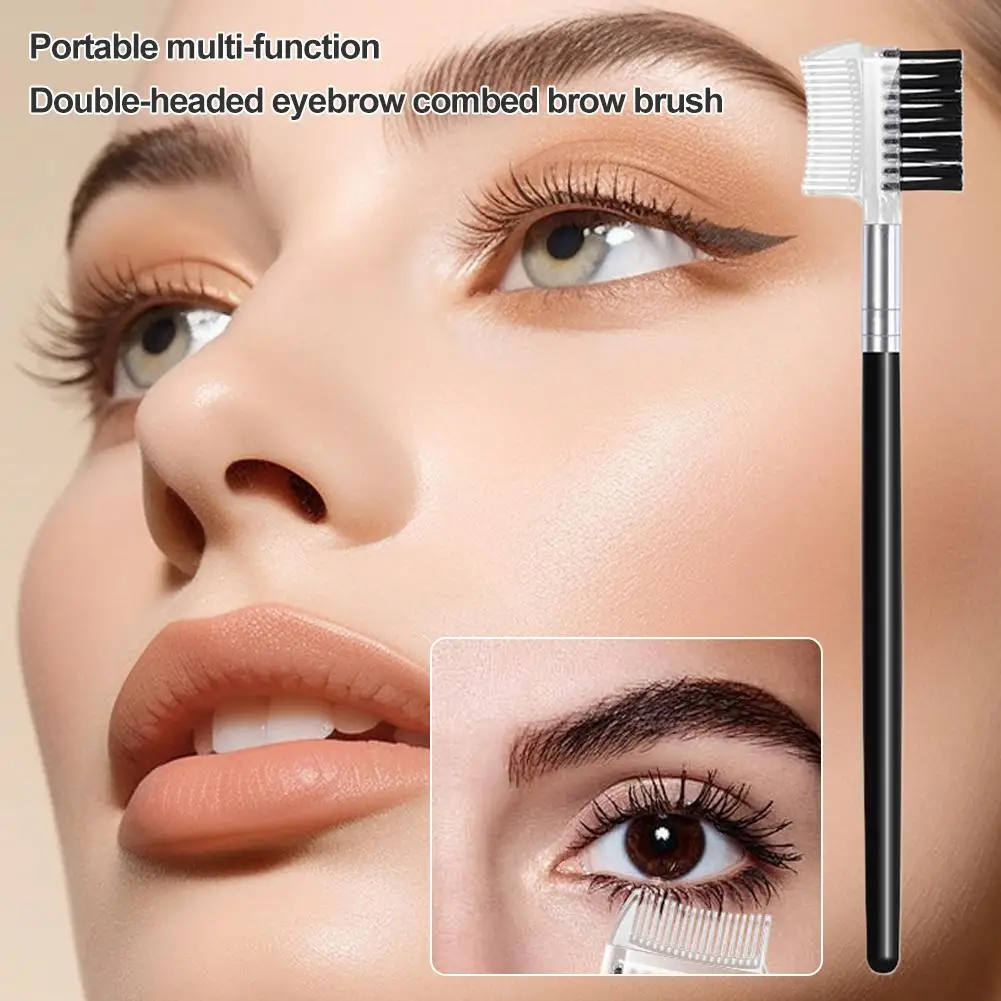 مجموعة فرش الحواجب الاحترافية ذات الأطراف المزدوجة، فرش سبولي مختلفة، أداة تهذيب المكياج لتشكيل الحواجب والرموش #3