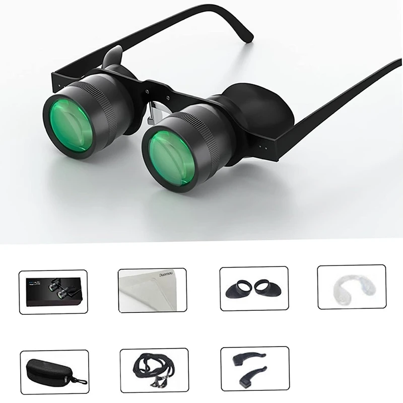 Fishing Binoculars Portable Binoculars Hands Free Binoculars Telescope 10X Zoom Glasses For Outdoor Fishing Bird Watching