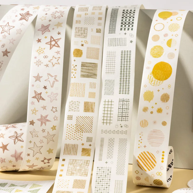 JIANQI 30mm * 2m ins style retro border Washi Tape DIY Scrapbook Aesthetic Masking Tape