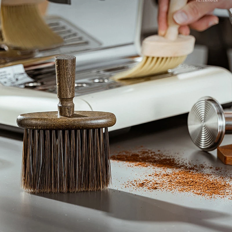 Coffee Powder Cleaning Brush Dusting Accessories Wooden Coffee Grinder Brush Kitchen Coffee Utensils Barista Cleaning Tool Brush