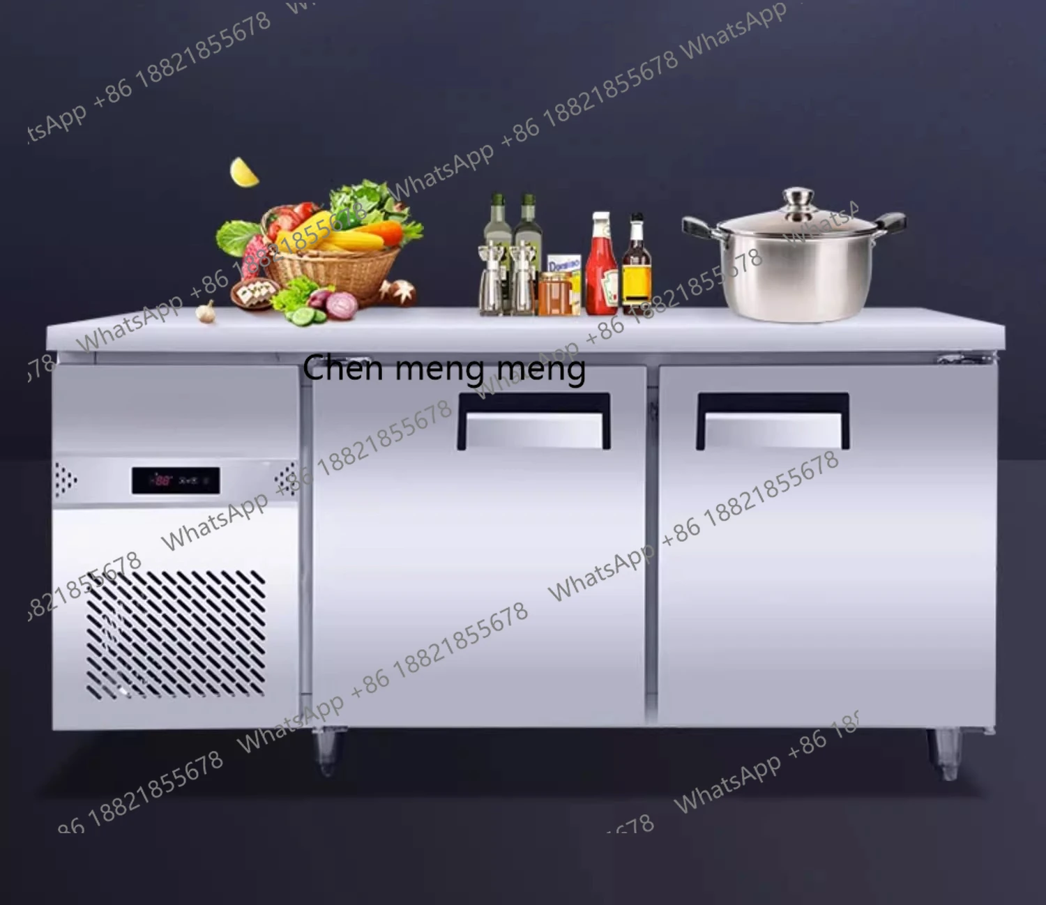 

SUILING Commercial Freezer Kitchen Cabinet Fresh-keeping Freezing Operation Table Refrigerated Copper Tube Refrigerator