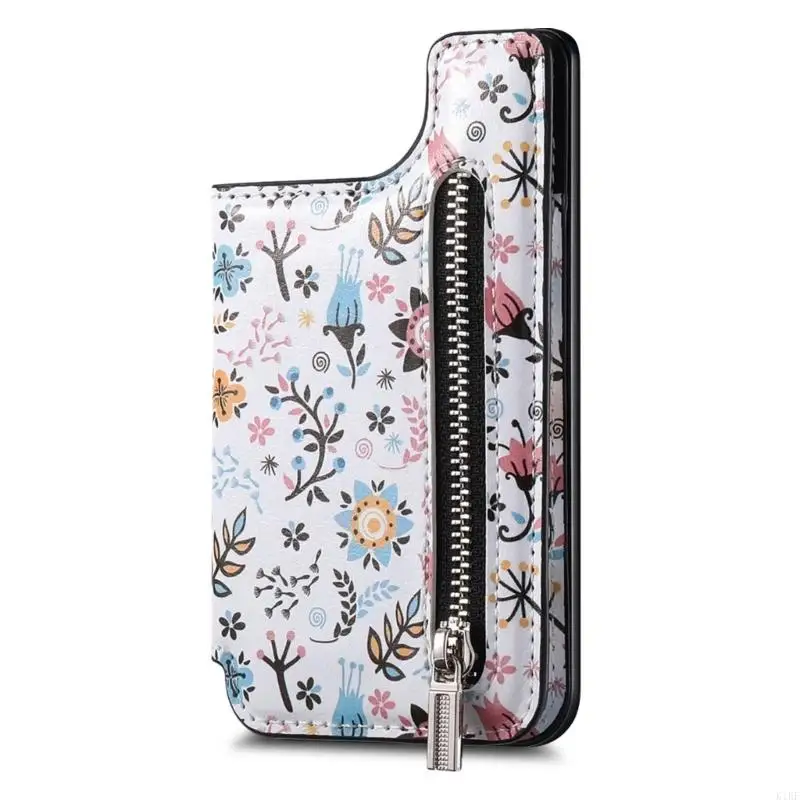 Small Phone Card Wallet with Shielding & Foldable Media Stand Multifunction PU Mobile Card Holder for Convenience K1KF