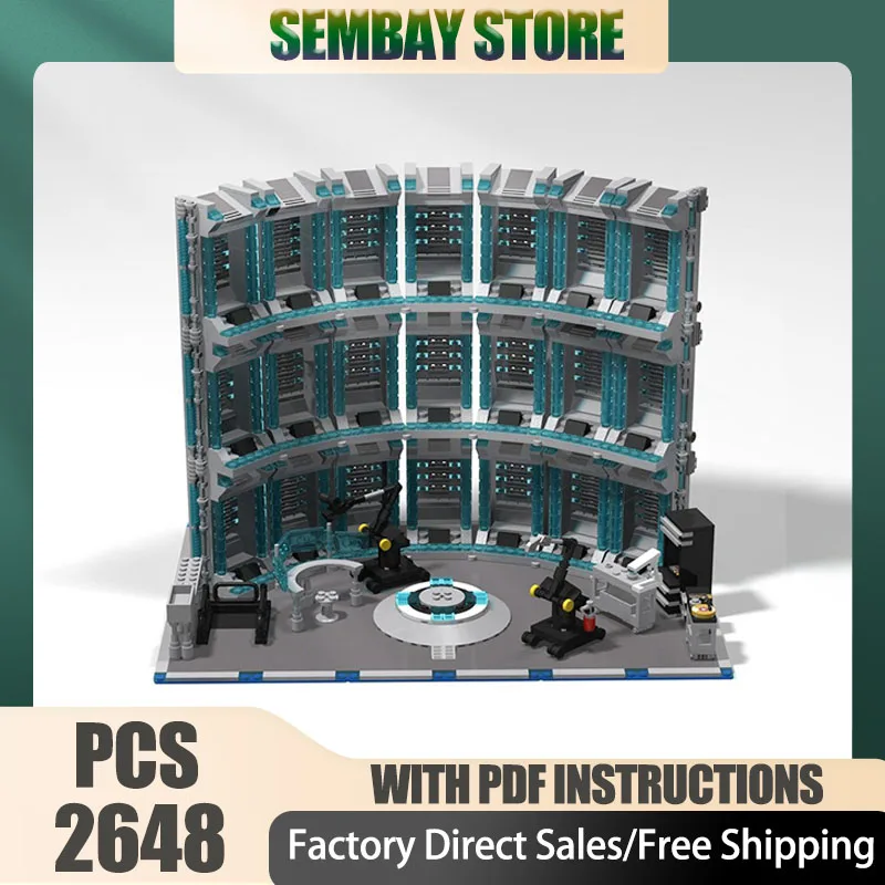 

Популярная модель фильма Moc, строительные кирпичи, модульная модель зала доспехи, технологические блоки, рождественские игрушки «сделай сам», строительные подарки