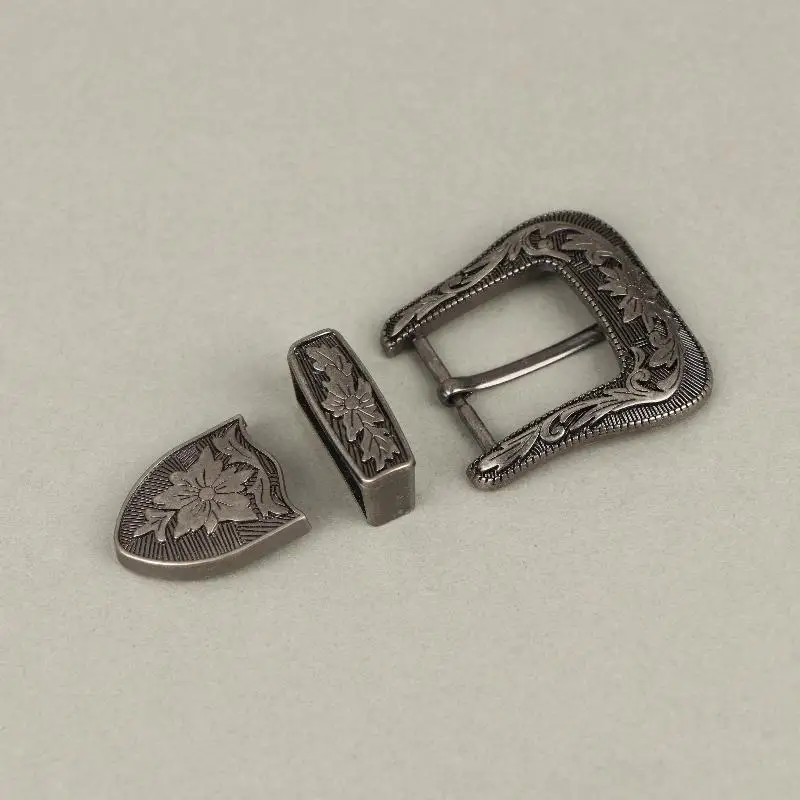 

Vintage European Floral Carved Metal Waistband Clasp Classic Retro Belt Pin Buckle Daily Wear Decorative Fastener