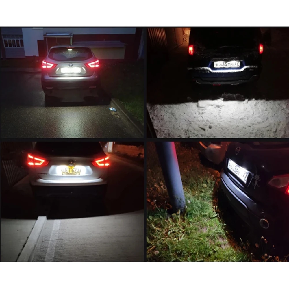 2pcs LED License Plate Light For Nissan Qashqai J11 Primera P12 Pathfinder R51 X-Trail T31 Juke F15 Micra Versa Infiniti Q50