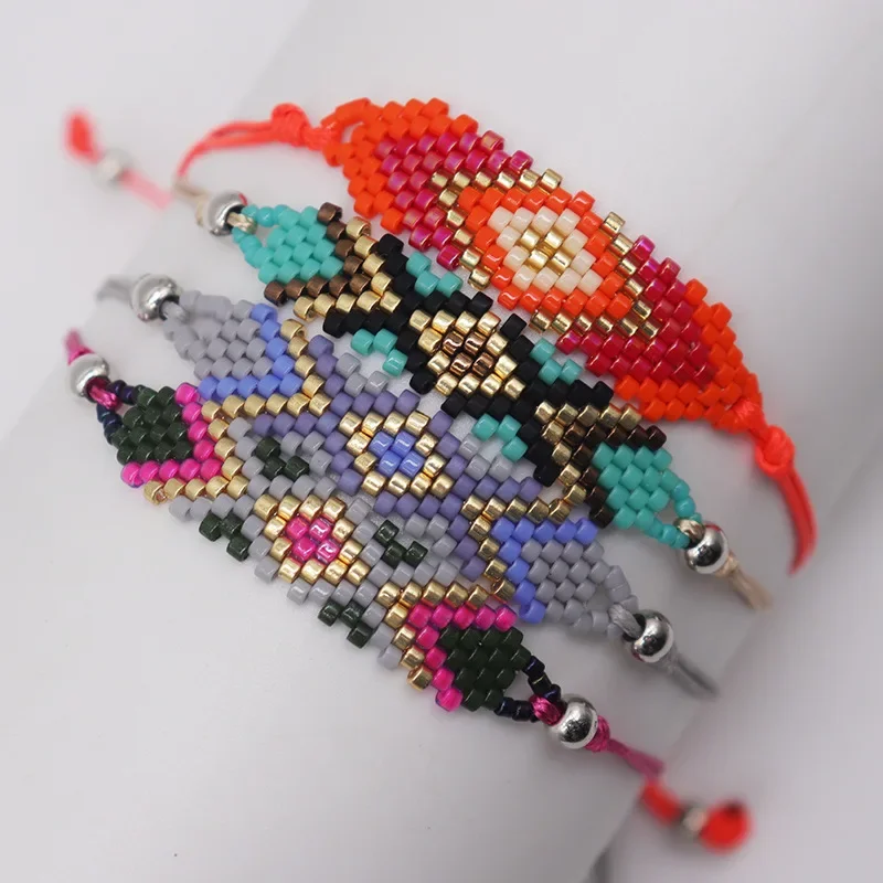 Rice bead bracelet Arrow Design Originality Geometry Hand knitting Bohemia Adjustable Fashion Simple Beaded bracelet