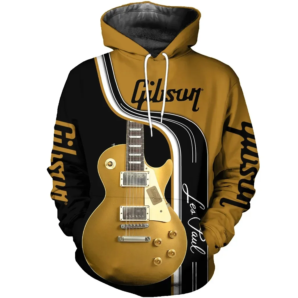 Gitarre Gedruckt Mens 3D Mode Hoodie Täglichen Europäischen Größe Sweatshirt Musical Moletom Weibliche Psychedelic Kleidung Großhändler