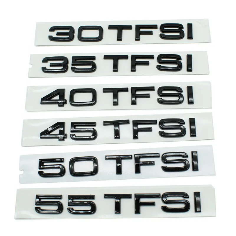 

Car 30 35 40 45 50 55 60 TFSI ABS Rear Trunk Letters Emblem Badge Decal Logo Stickers For Audi A4 A5 A6 A7 A8 Q3 Q5 Q6 Q7 Q8 A3