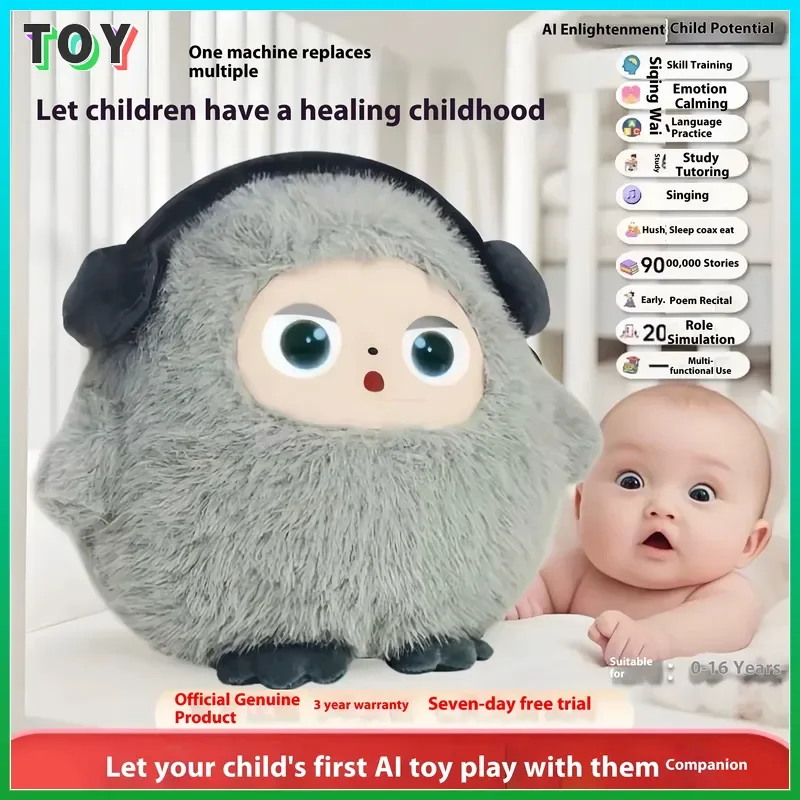 Ai Chat لعبة ذكية التفاعلية التعليم المبكر رفيق روبوت صوت الموسيقى اللعب دمية العين هدية للأطفال مكتب إلكتروني