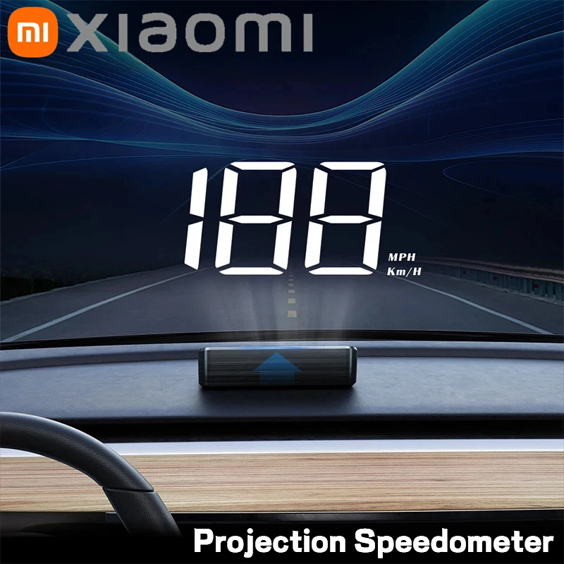 Xiaomi In-vehicle Speedometer HUD Head Up Display Digital Speed Mete GPS Compass Multifunctional Automatic Windshield Projector