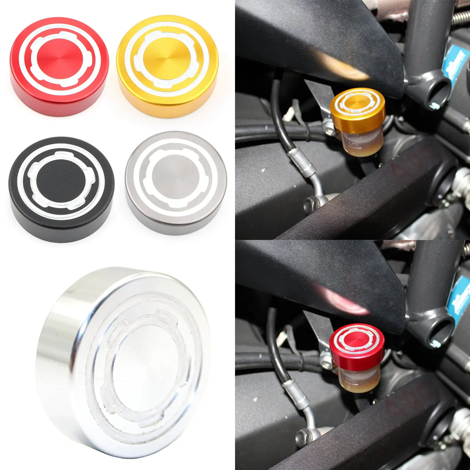 

1Pcs Motorcycle Rear Brake Fluid Reservoir Cap Cover For Ducati Scrambler 400 800 1100 2013-2020 Motocross Ornament Accessories