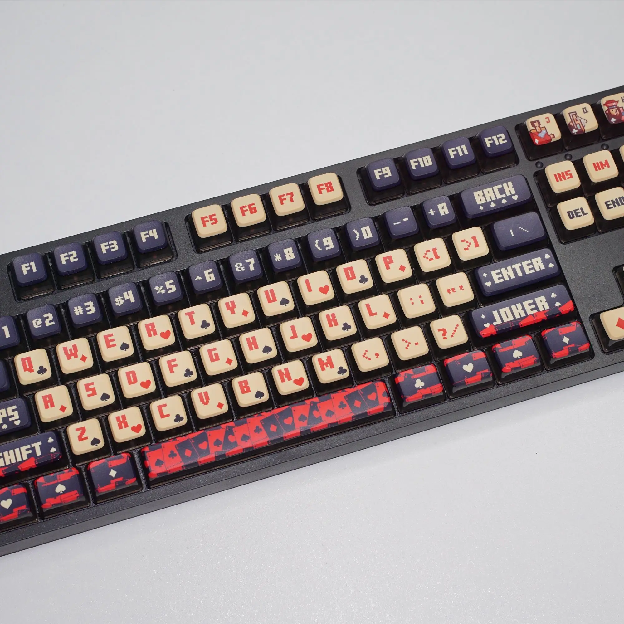 MDA Profile Pudding Backlit Keycaps PBT PC Material Joker Theme Dye Sublimation Key Caps for Mx Switch Mechanical Keyboard