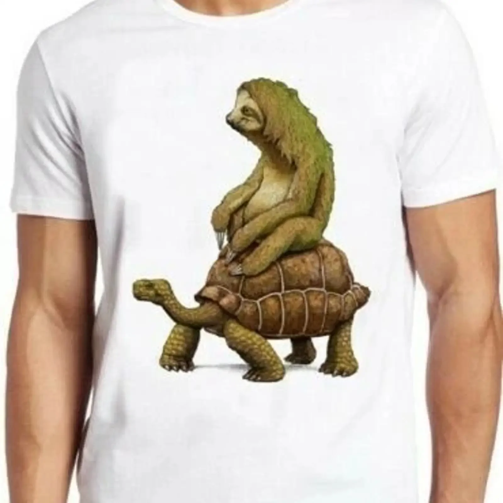T Shirt Sloth Turtle Speed is Relative Science Nerd Funny Cool M299 vintage Washed Versatile Top For Everyday Wear Slightly
