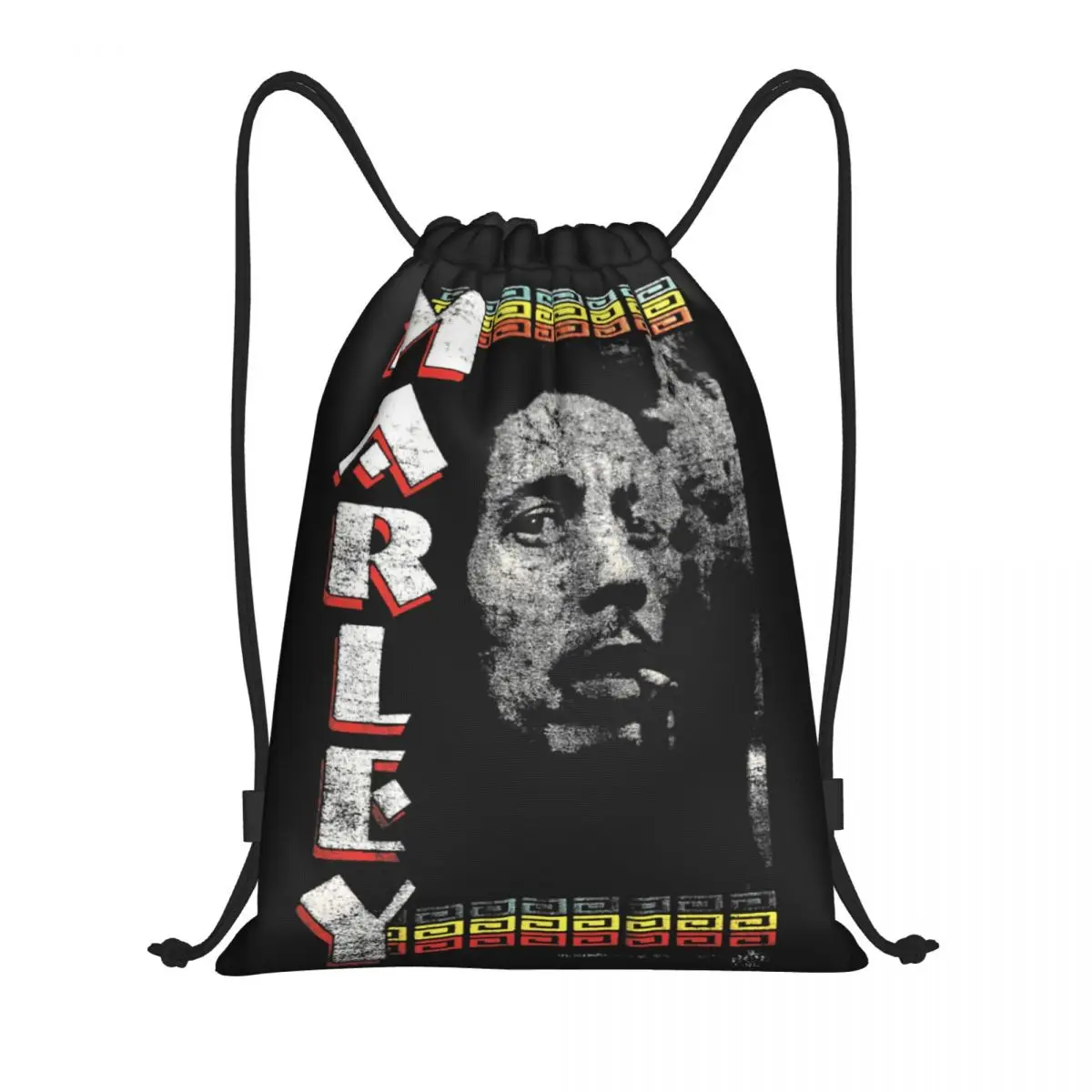 Find 1995 Bobs And Marley Music Inc Bob Smoking Spliff doble cara Marley Vintage bolsas con cordón bolsa de gimnasio Mochila clásica