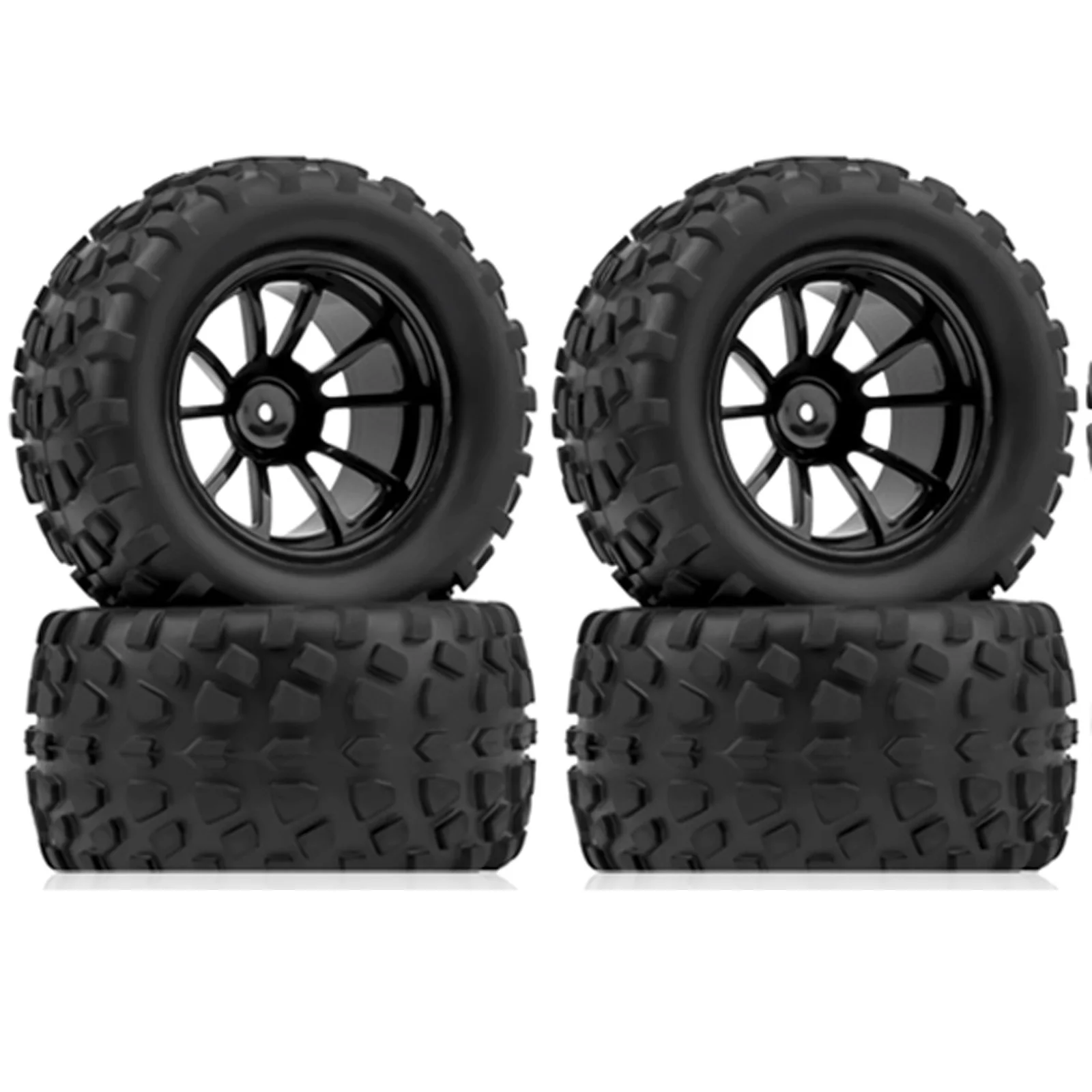RCZIPROY 4PCS 12mm Wheel Hub 1/10 Tire Wheel 120mm 125mm Monster Truck Tire Wheel Buggy RC Car Crawler Traxxas Scx10 Buggy
