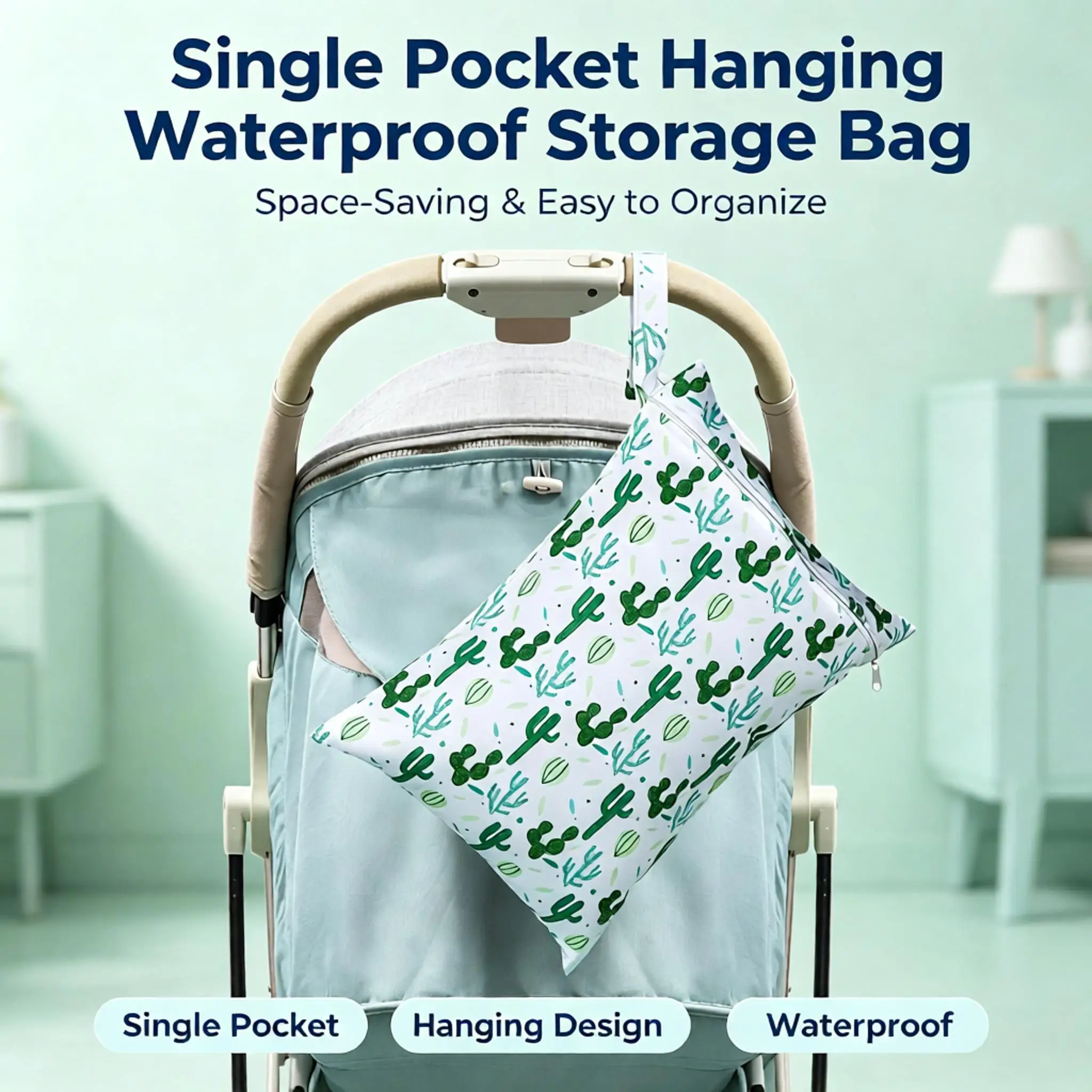 Pororo Mommy Bag Diaper Bags Pouch Size 30*40cm Waterproof PUL Printed Wet Bag Maternity Bag for Mother Kids Baby Stuff