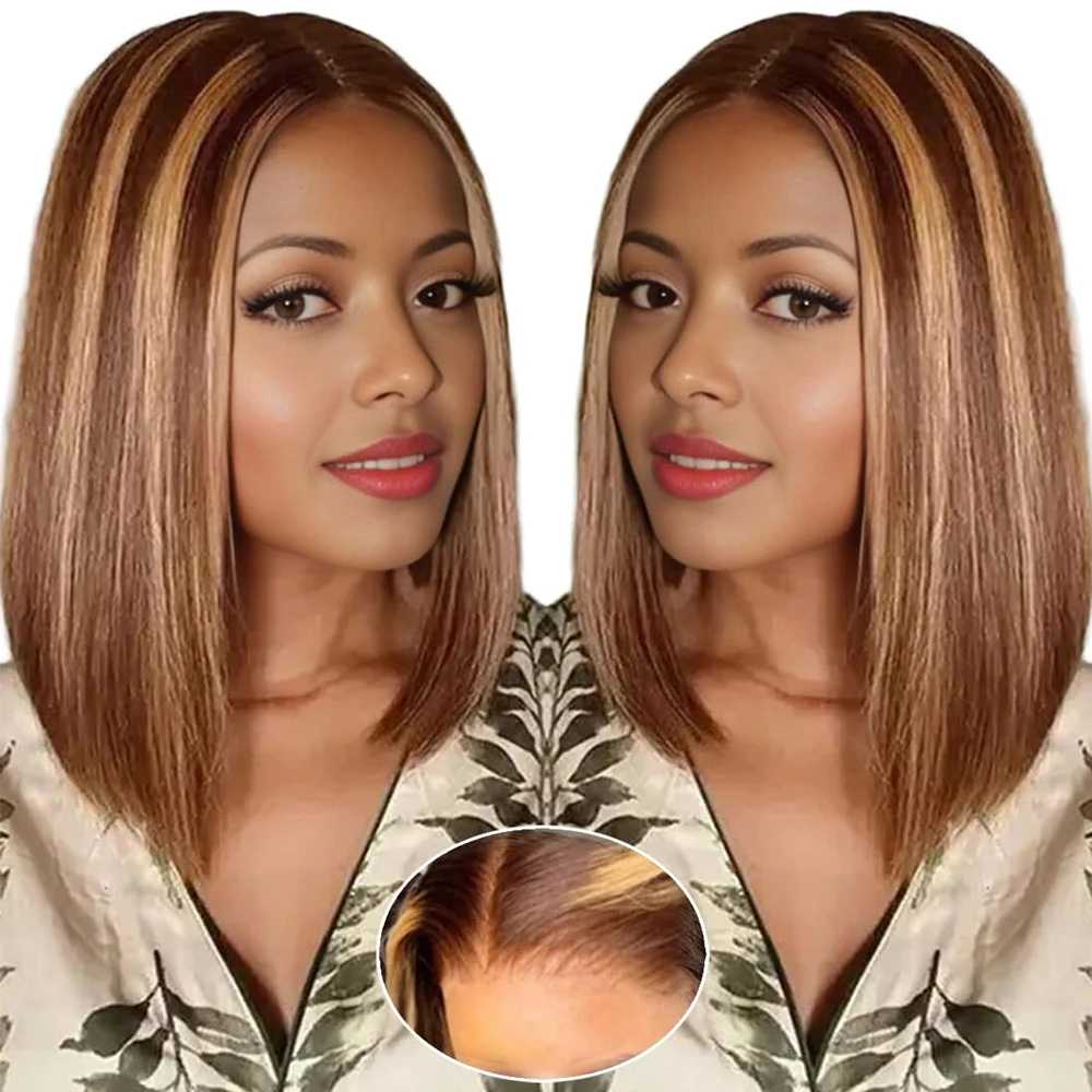 

Highlight Lace Front Wig Human Hair Body Honey Blonde Glueless HD Transparent Lace Frontal Wigs for Women Human Hair Pre Plucked