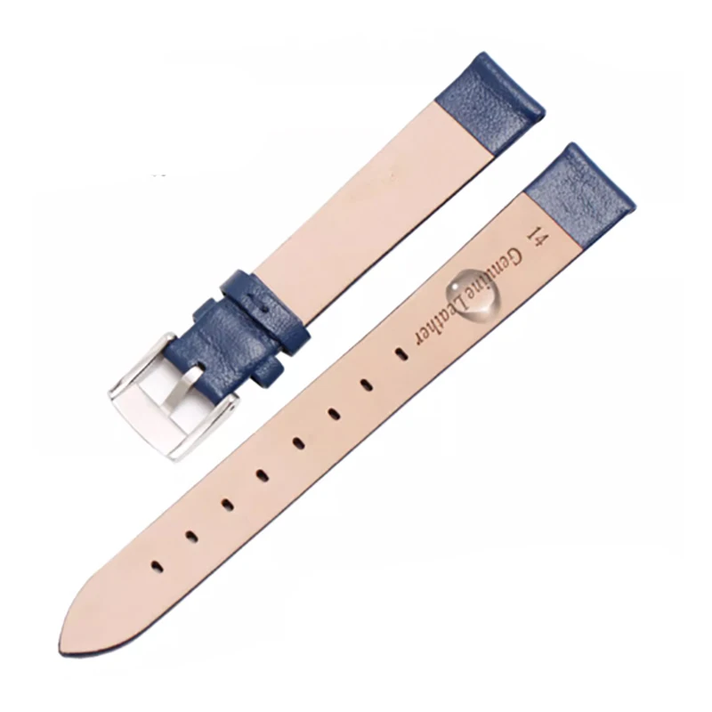 Genuine Leather Cowhide Watch Strap for Swarovski 5158972 Armani Fossil Series Women Watch Chain Plain Watchband 12mm 14mm 16mm