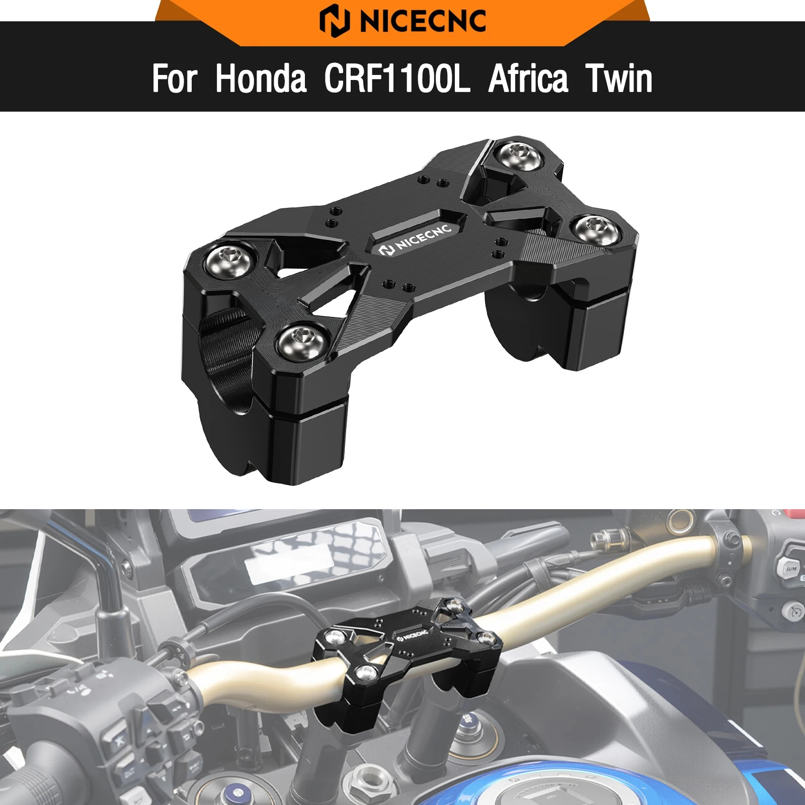 

For Honda 2020-2025 CRF1100L Africa Twin CRF1100L Adventure Handlebar Riser 25mm AMPS Pattern Africa Twin CRF1100 L CRF 1100L