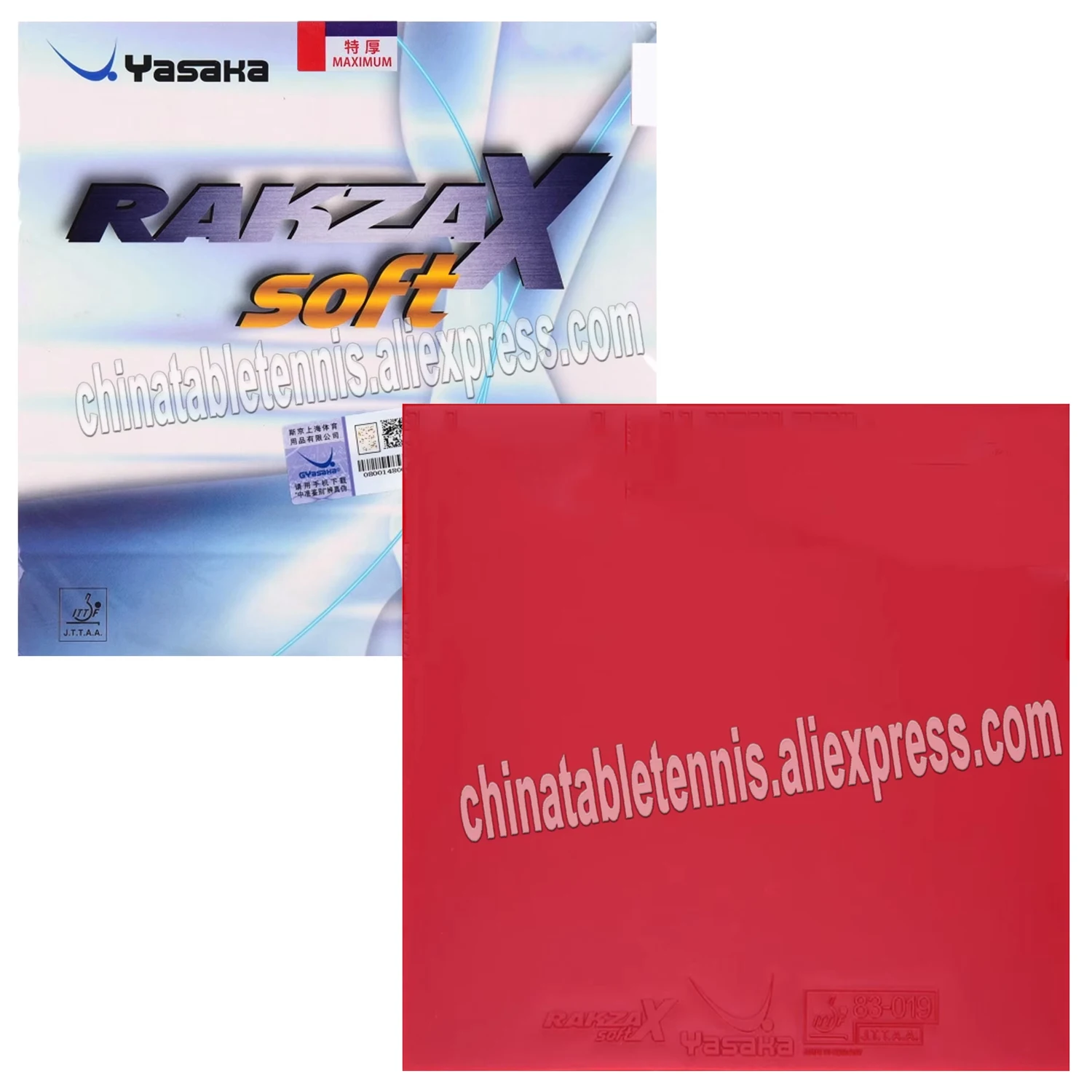 

YASAKA RAKZA X SOFT Table Tennis Rubber Pips-In Yasaka Original YASAKA Ping Pong Sponge